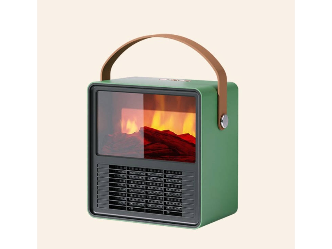 Calefactor Portátil con Ventilador Eléctrico Verde TRUMSEN