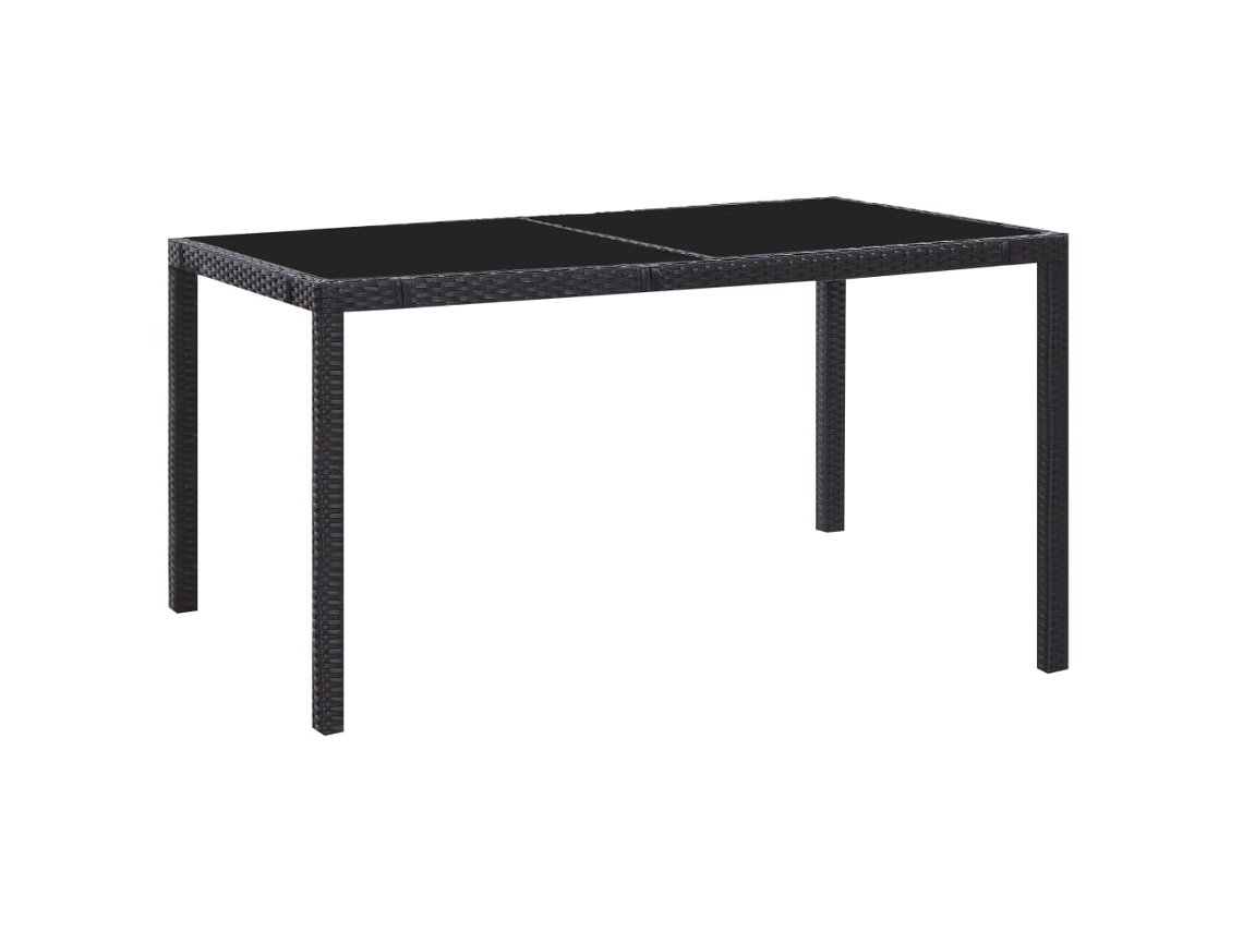 Maison Exclusive - Juego De Comedor De Jardín 7 Piezas Ratán Sintético Negro