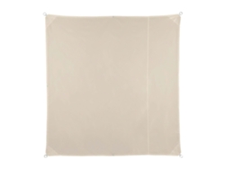 Relaxdays Toldo Vela Cuadrado, Hidrófugo, Protección Rayos Uv, Con Cuerdas Para Tensar, Beige, 2 X 2 M