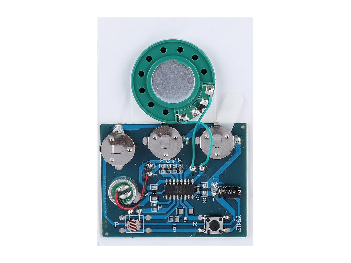 Módulo Gravável De Som 27s Com Controle Fotosensível E Bateria Botão 0.5w