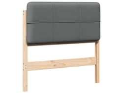 Maison Exclusive - Cabecero Tapizado Con Cabecera Marrón Y Gris Claro 80 Cm