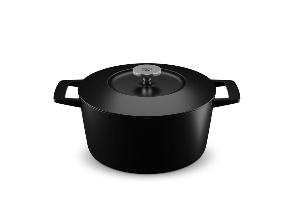 Olla de Hierro Fundido MASTER SWISS Redonda (Negro - 24 cm)