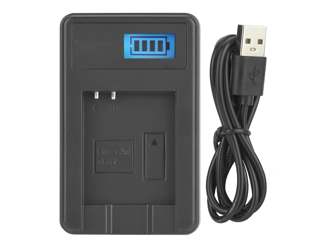 Cargador De Baterías Nb-6l Con Pantalla Lcd, Cargador Usb De Una Ranura Para Nb-6l