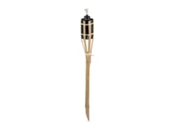 Lanternas De Jardim Relaxdays, 10 Unidades, Em Bambu, Fackels A Óleo Para Exterior, Com Pavio Suplente, Altura: 50 Cm.