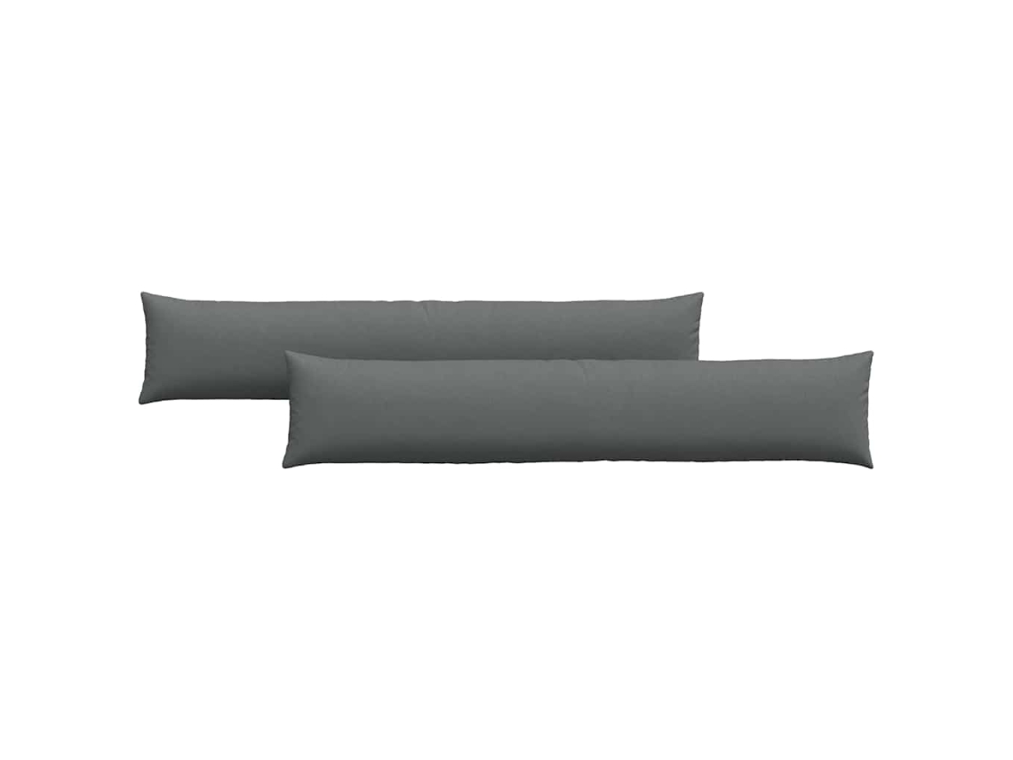 Juego de 2 cojines para sofá HARLANV1 de 200x40cm, gris oscuro.