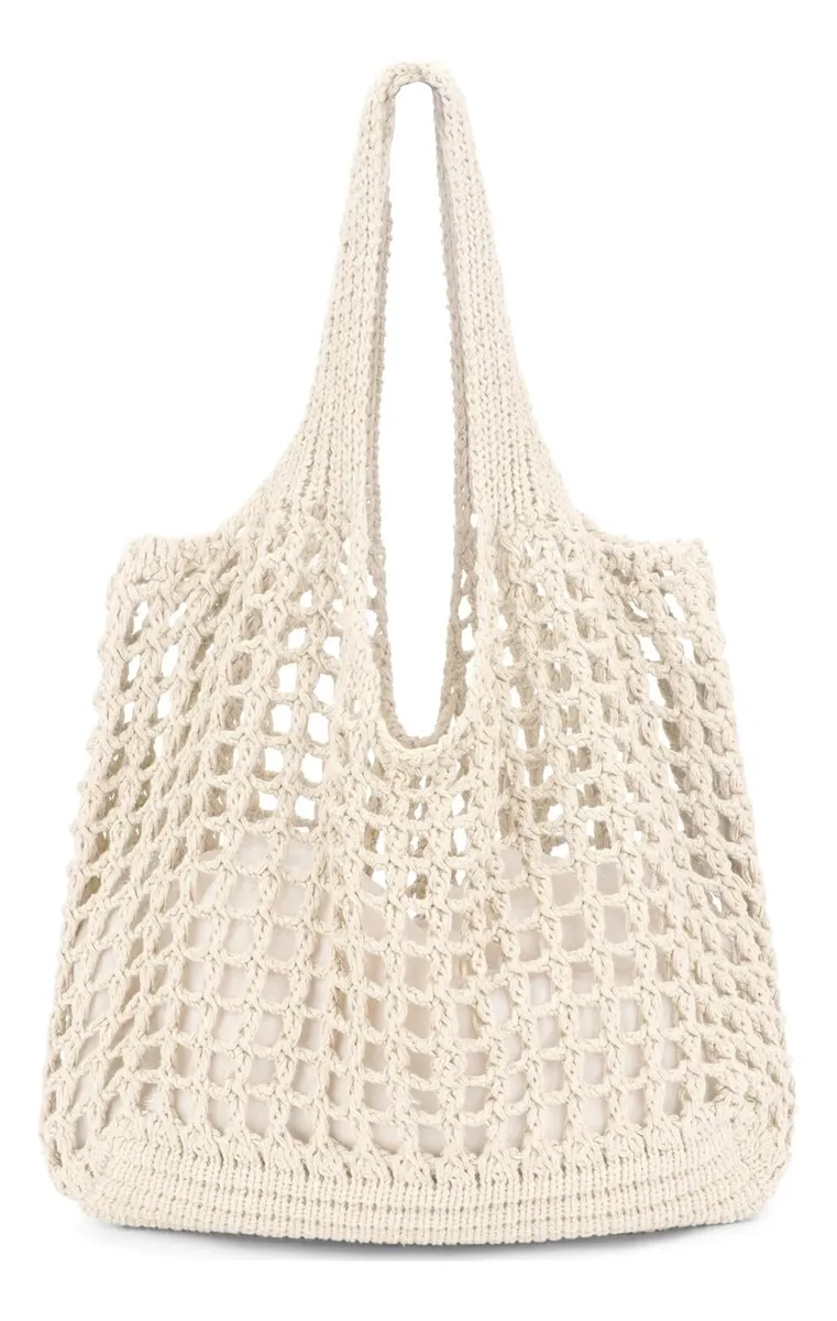 Bolso de crochet para mujer, hermoso bolso grande de hombro vayotoy