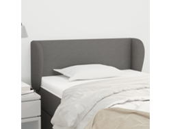 Cabecero con Alas de Tela 83x23x78/88 Cm Gris Oscuro