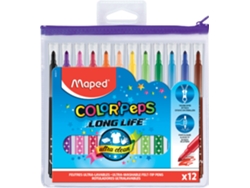 Bolígrafo de Fibra Mapeada Color Peps Long Life 12 Zíperes MAPED
