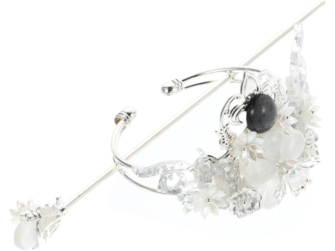 Tiara Tradicional China Y Horquilla Han, 2 Piezas, Aleación De Plata, Accesorio Para
