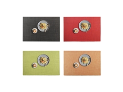 MEOIRUERY Manteles de PVC, Set de 4 Manteles Antideslizantes y Resistentes al Calor, Lavar Manteles de Vinilo