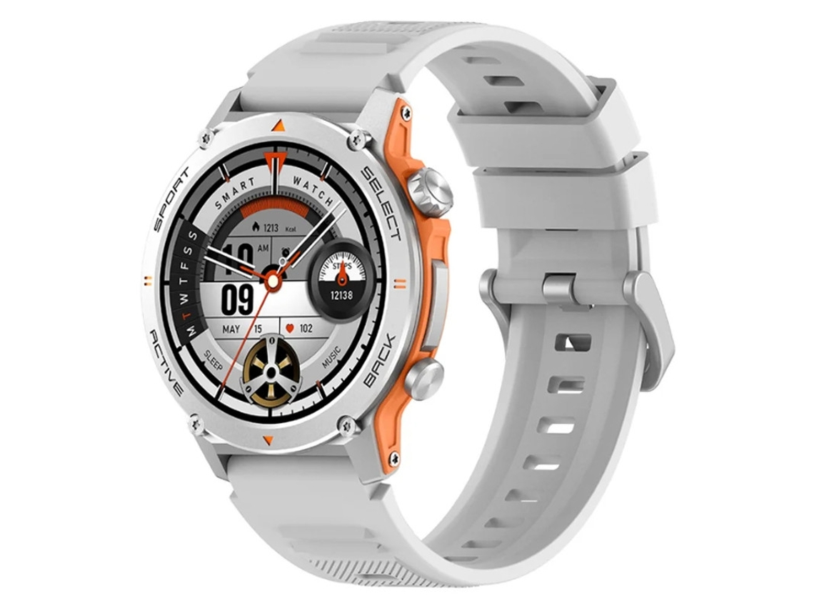 Reloj inteligente con pantalla Amoled, diseño resistente al agua para deportes al aire libre, seguimiento y control de la salud, gris Bestvite
