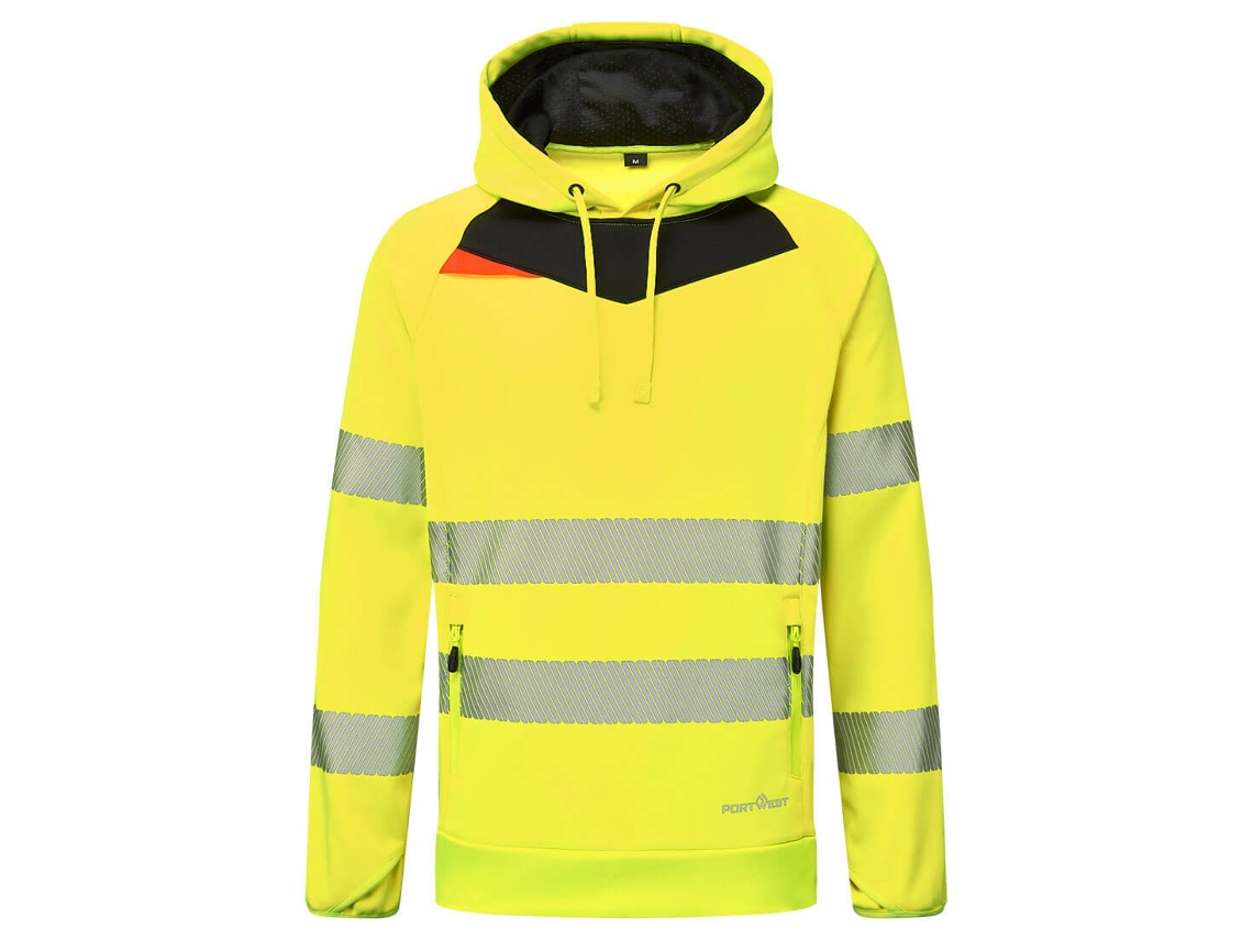 Sudadera con capucha de alta visibilidad Portwest Dx4 / Naranja y negro / L