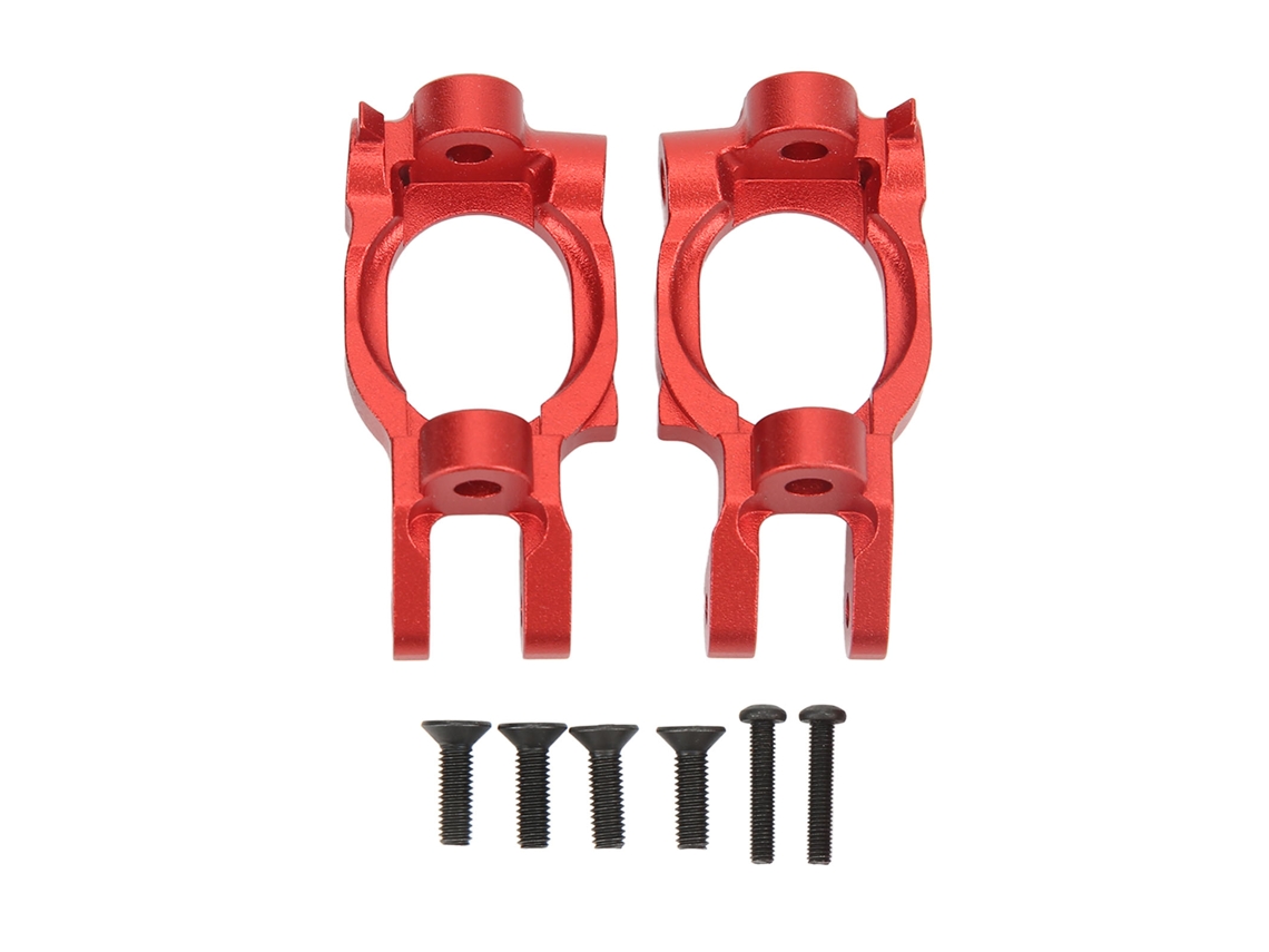 2 Bloques De Rueda De Buje En C De Aluminio De Alta Resistencia Para Coches Rc Losi Hammer Rey Rock Rey 1/10 Rojos