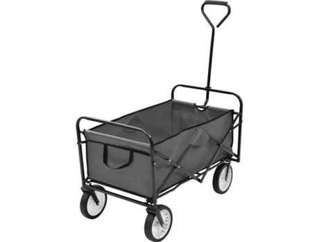 vidaXL Carrito de mano plegable de acero gris