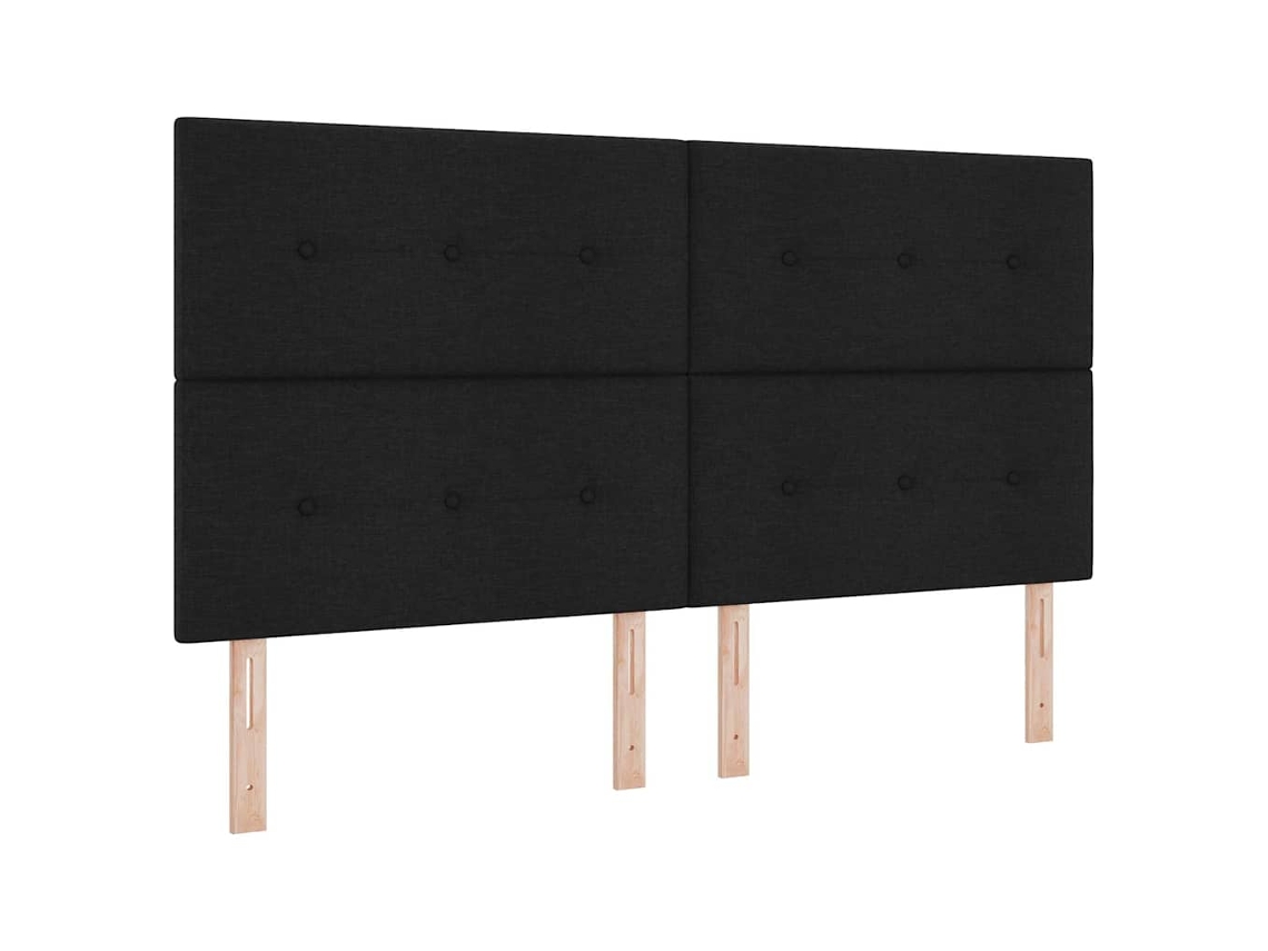 Maison Exclusive - Cabecero Ajustable En Altura Con Cabecera Negro 180 Cm Tela
