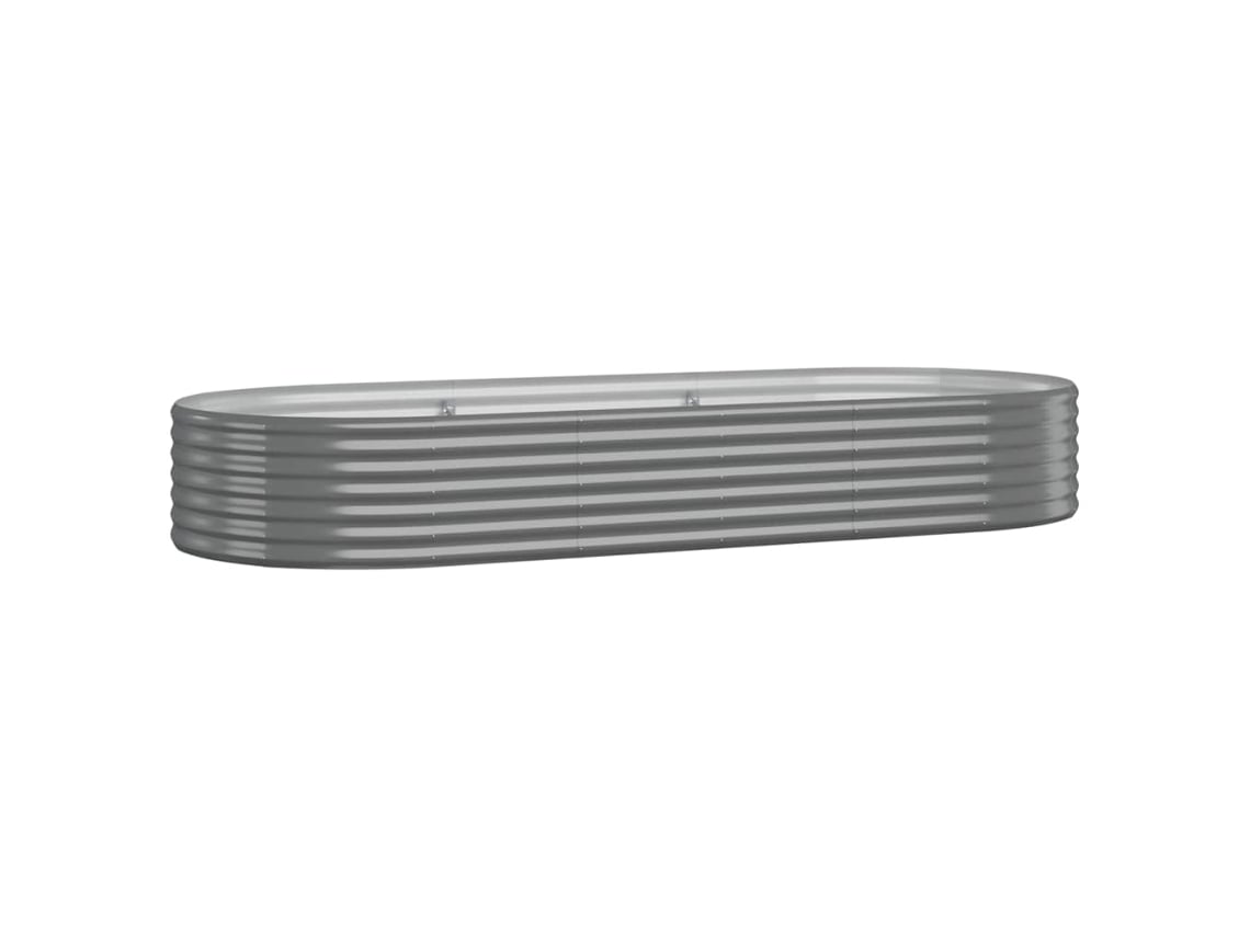 Jardinera VIDAXL Gris Acero (249x100x36 cm)