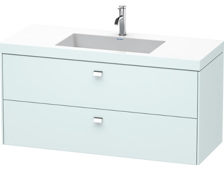Lavamanos DURAVIT Brioso de 120,0x48,0 cm 2 cajones incl. hueco para sifón y delantal sin rebosadero con banco con agujero para grifo 1 agujero