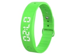 Pulsera inteligente W5sv con alarma vibratoria, monitorización del sueño, pantalla digital y reloj eléctrico - Verde
