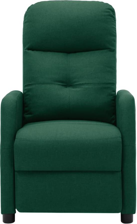 Vidaxl De Masaje ajustable asiento oficina mueble elevable y reclinable tela verde oscuro 65x97x100cm 91