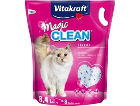 Arena de Sílice para Gato VITAKRAFT Magic Clean (8,4L)