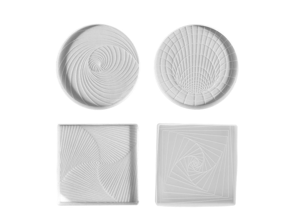 Molde en espiral para posavasos, porta joyas y decoraciones, ideal para manualidades. Hengjian