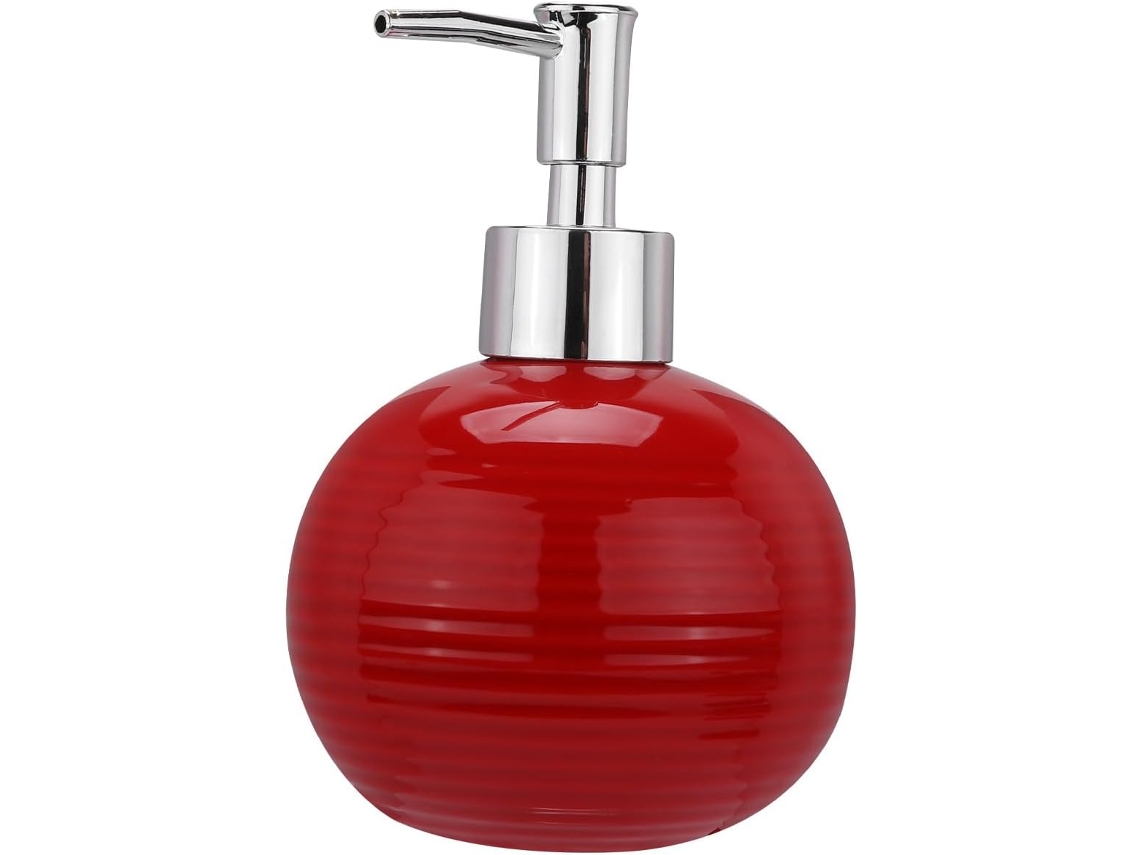 Pompe Distributrice En Céramique Rouge Frasco Recargable Pour Distribution De Lotion Y