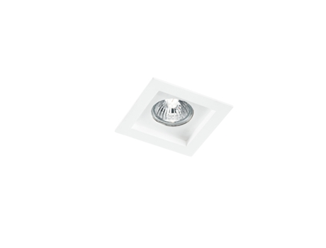 Empotrable cuadrado PHANTOM en yeso pintable blanco xx4,9 cm (1xGU10)