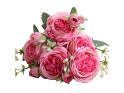 Ramo de rosas artificiales para decoración del hogar, fiestas y bodas