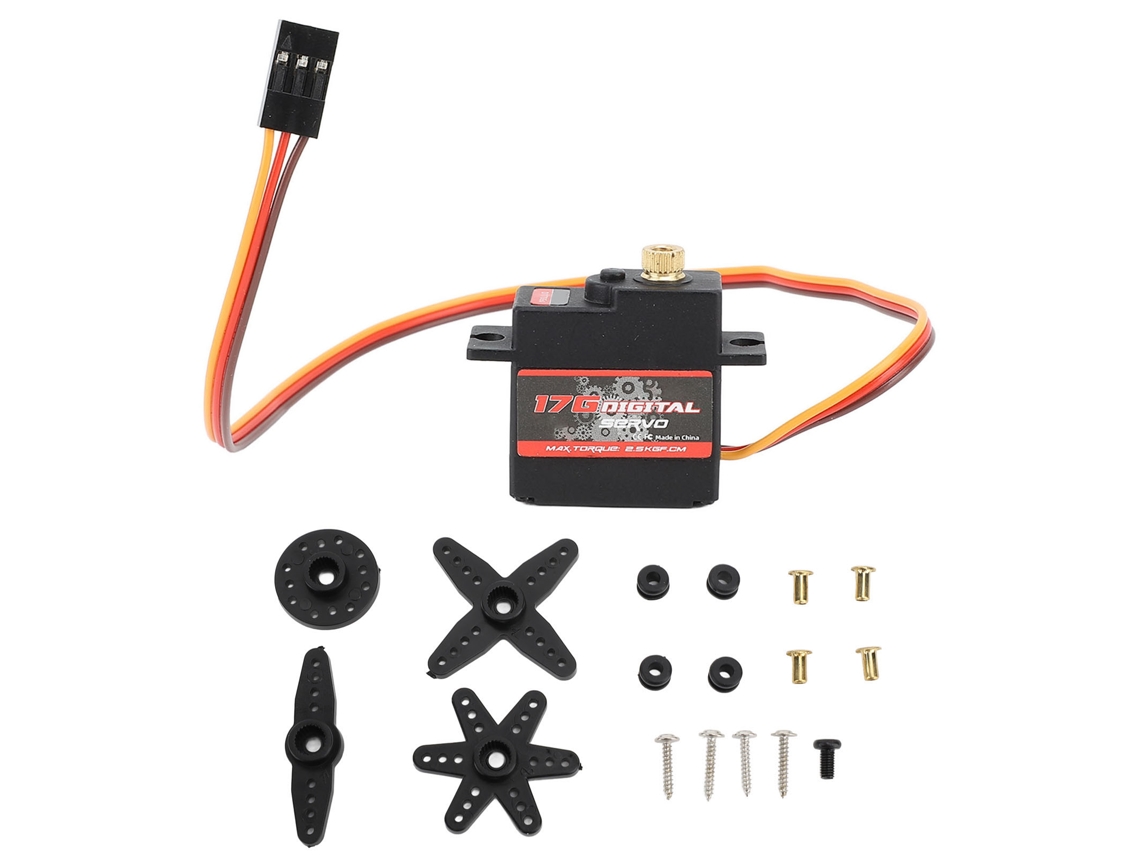 Mali servo Digital Rc 17g Alta Torque Resposta Rápida Controle Preciso para Carros Barcos Robôs 1/18 1/16