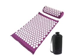 Almofada de Massagem para Ioga, Design com Amplo Ponto de Contato, Roxa MDUG (conjunto Completo Roxo com Bolsa)
