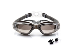 Gafas de natación grandes con revestimiento de electroplatino, impermeables y antivaho para hombres y mujeres.
