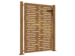 Maison Exclusive - Puerta De Jardín 100x150 Cm De Acero Corten Con Diseño Cuadrado