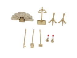 Conjunto De Acessórios Para Lareira De Casinha De Bonecas Móveis Miniatura Decorativos 1/12