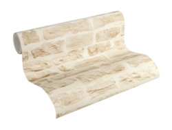 Papel de Pared A.S. CRÉATION (53 cm x 10,05 m - Tejido - Beis)