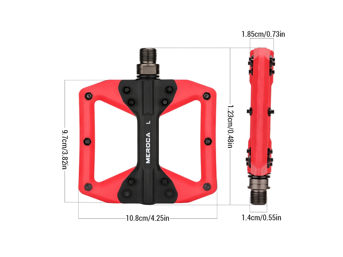 2026-pedales Planos Para Bicicleta Mtb Con Tornillos Antideslizantes Cuerpo De Nailon Para Bicicleta De Montaña Carretera Plegable