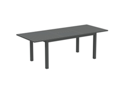 Mesa Jardín,extensible,aluminio,160/220x90cm,impermeable,antideslizante,6-8 Personas,gris
