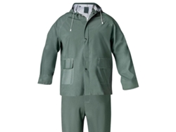 Traje de agua impermeable verde pvc         talla 8-xl