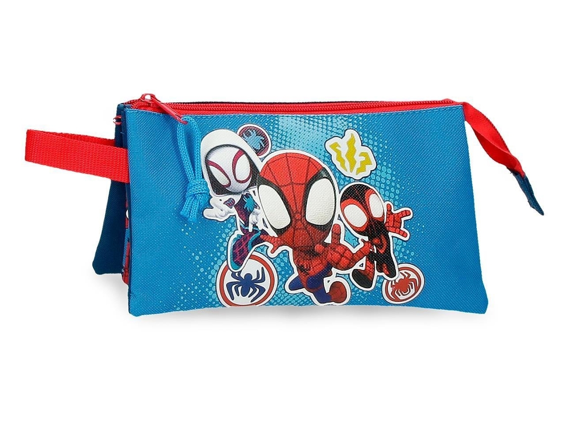 Estuche Triple DISNEY (22 x 12 x 5 - Poliéster - Azul)