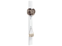 Perchero de pared Hansnes con 3 ganchos plegables, 165 cm, blanco, [EN.CASA]