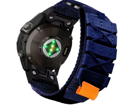 Correa Nylon Militar para Garmin Fenix 5X Azul Zafiro ¡ANTIMPACTO!