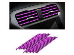 20 Cintas Decorativas Para Rejillas De Ventilación Del Coche, Accesorio Interior Para Bricolaje (morado Hielo)