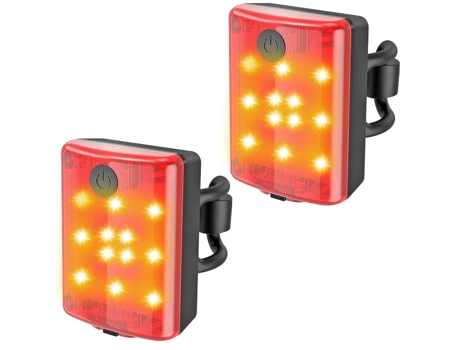 Paquete de 2 luces traseras para bicicleta, luces traseras para bicicleta recargables por USB ultrabrillantes, 4 opciones de modo de luz Luz traser...