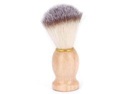 Brocha de afeitar para hombre, de suave lana de nailon y mango de madera maciza.
