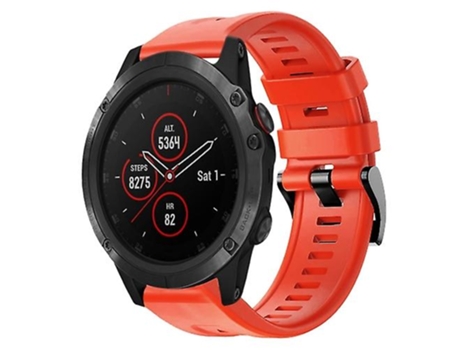 Correa Smartwatch Para Garmin Fenix 5X Plus Roja VENISYMLIS