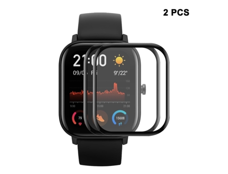 2 piezas para Amazfit GTS 4 ENKAY 3D pieza de borde suave de cobertura total + película protectora de pantalla PMMA HD