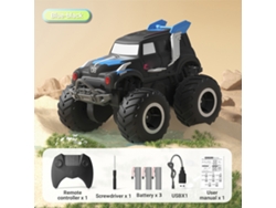 Coche acrobático anfibio 4x4 teledirigido Anub de 2,4 GHz para todo terreno con 3 baterías para niños y niñas (azul)