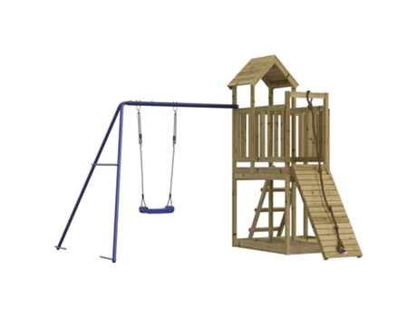 vidaXL Parque infantil de exterior madera de pino impregnada