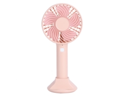 Mini USB portátil Vents con soporte, rosa, para el hogar y la oficina.