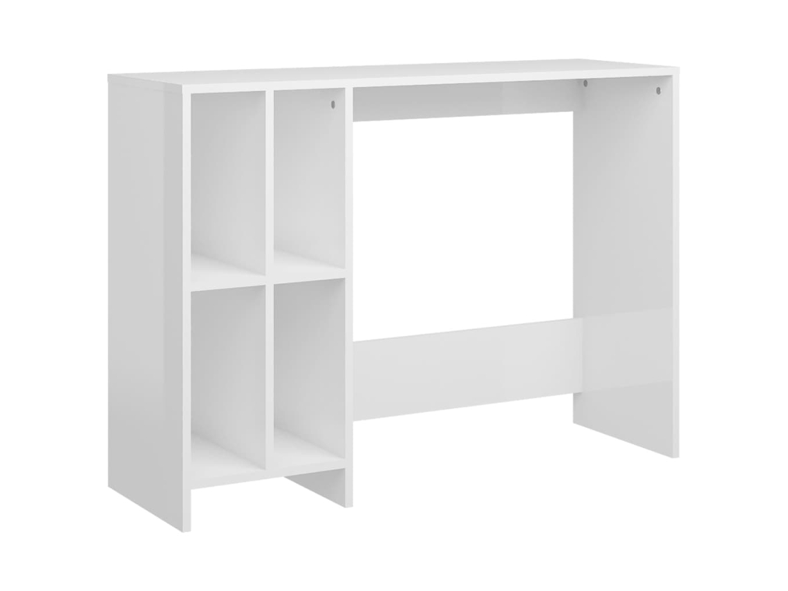 Secreter con molduras de madera blanca brillante MAISON EXCLUSIVE (102,5x35x75 cm)