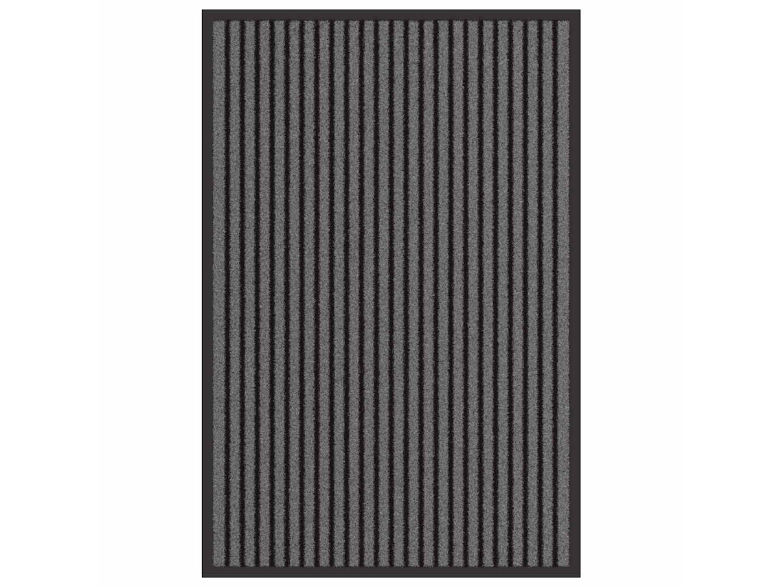 Felpudo Rectangular Moderno Vidaxl Negro Polipropileno